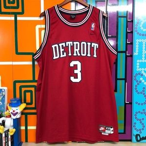 Nike Embroidered Rewind Ben Wallace 1975 Pistons Jersey